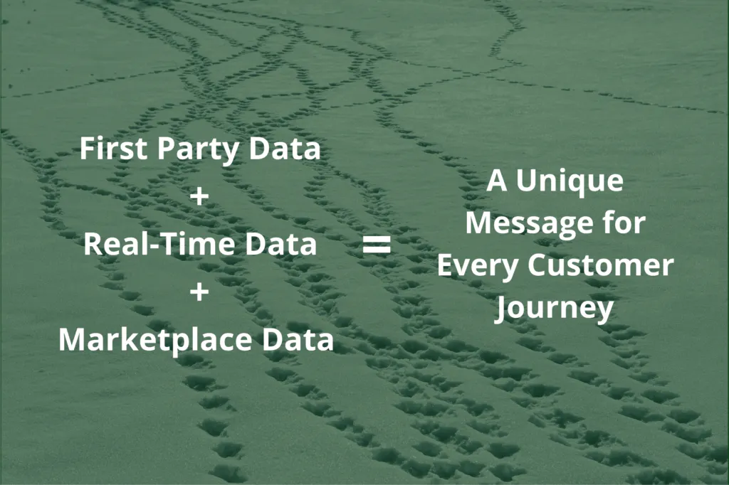 Los datos de origen y los datos en tiempo real más los datos del mercado equivalen a un mensaje único para cada viaje del cliente