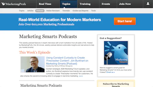 Podcast de marketing Smarts