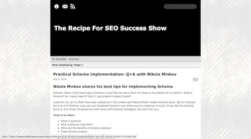 The Recipe for SEO Success Show