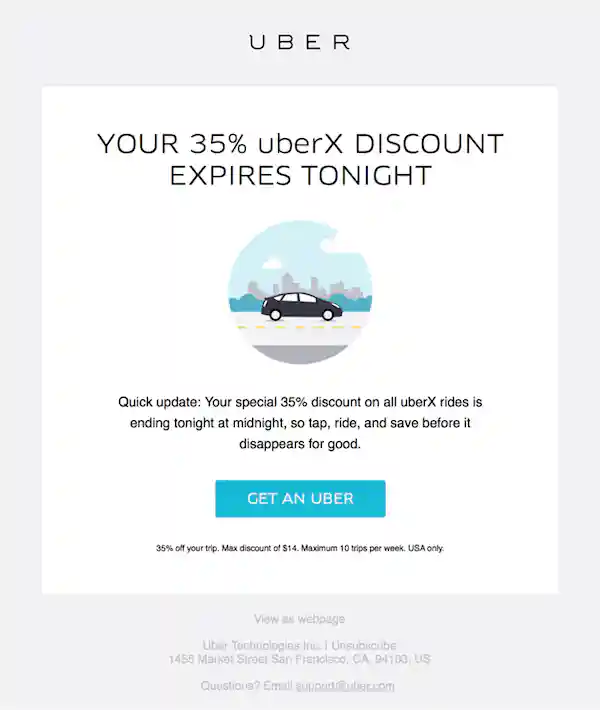 great newsletter examples-Uber