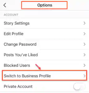 switch to an instagram for business account-min-min