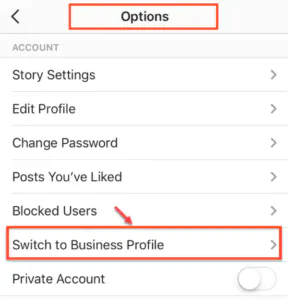 switch to an instagram for business account-min-min
