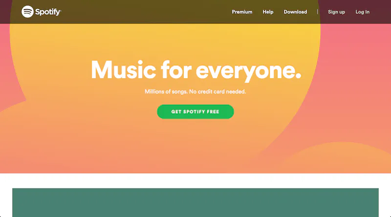 Spotify call to action