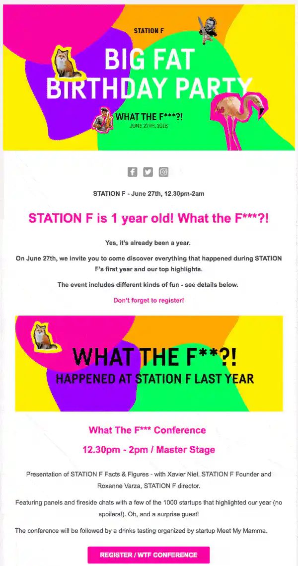 great newsletter examples-Station F
