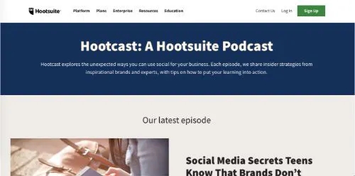I migliori social media Podcast: Hootcast