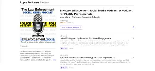 Die besten Social Media Podcasts: Die Strafverfolgung Social Media Podcast