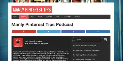 Best Social Media Podcasts: Manly Pinterest Tips