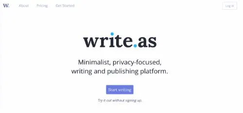 Best Blogging Platforms: Write.as