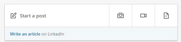 LinkedIn Pulse - Start a Post 