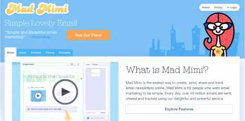 Les meilleurs services et logiciels d'Email Marketing : Mad Mimi