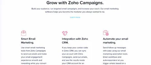 Los mejores servicios y software de Email Marketing: Campañas de Zoho