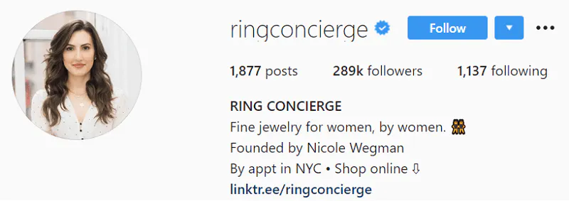 Tamaño de la foto del perfil recomendado para el Instagram - Ring Concierge
