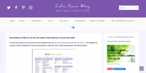 Life Your Way - HTML Cheat Sheet per i blogger