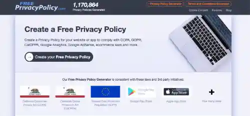 無料のプライバシーポリシー生成ツール。無料のプライバシーポリシー