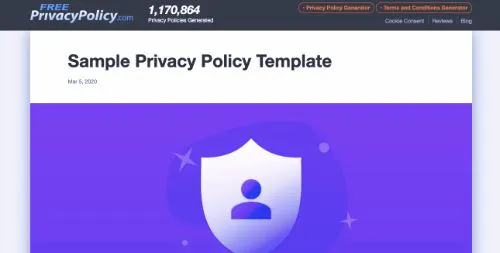 Modèles de politique de confidentialité : Politique de confidentialité gratuite