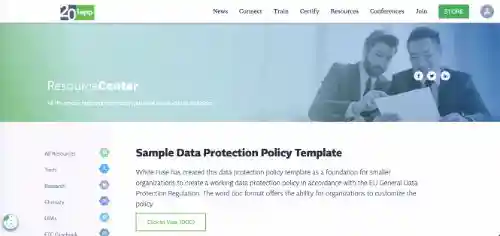 Privacy Policy Templates: International Association of Privacy Professionals