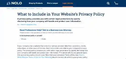 Tutorial e guide sulla privacy: Nolo