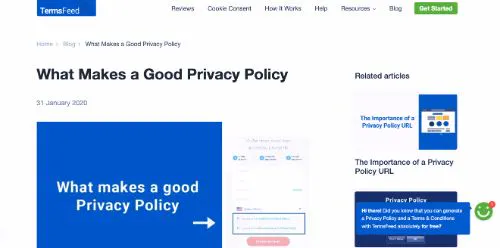 Tutoriais & Guias de Política de Privacidade: TermsFeed