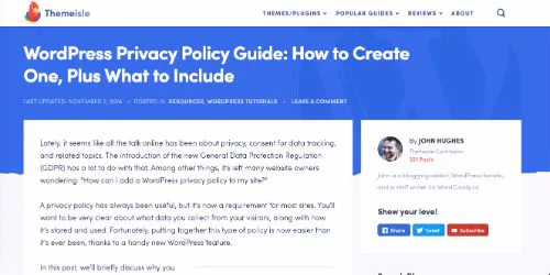 Tutoriels et guides sur la politique de confidentialité : Thermeisle