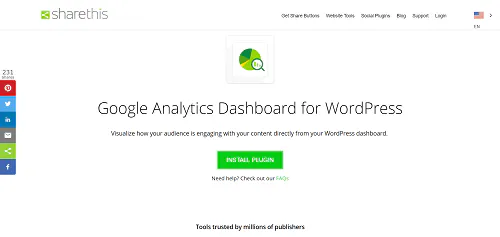 最高のSEOツール。Google Analytics Dashboard for WordPress