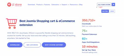 Le migliori piattaforme di e-Commerce: j2 Store