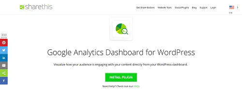 ベストなWordPressプラグイン。Google Analytics Dashboard for WordPress