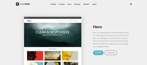 Best WordPress Theme for Portfolios: Hero