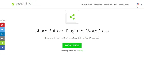 Les meilleurs plugins WordPress : Plugin de partage de boutons pour WordPress