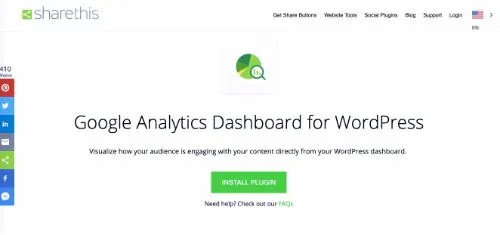 As melhores ferramentas de SEO grátis: Google Analytics Dashboard Por CompartilharThis