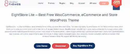 Best WordPress eCommerce Themes: EightStore Lite