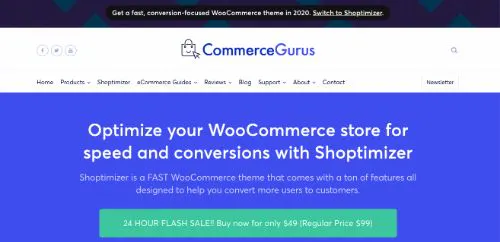 Melhores Temas de WordPress eCommerce: Shoptimizer