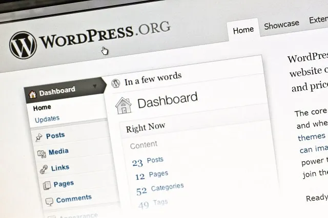 Tableau de bord de WordPress.org