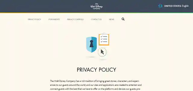 The Walt Disney Company privacy policy