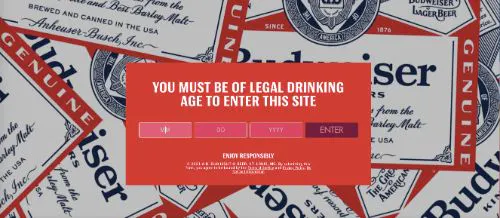Use a Popup For Age Restricted Products (Budweiser) 