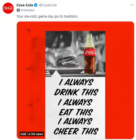 Coca-Cola ad copy example