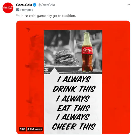 Beispiel für eine Coca-Cola-Anzeige
