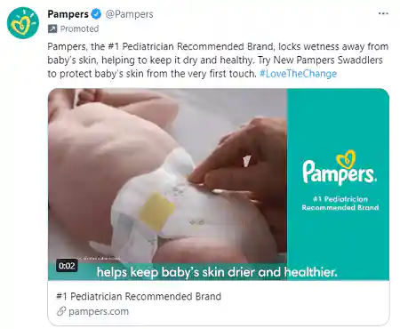 Pampers ad copy example