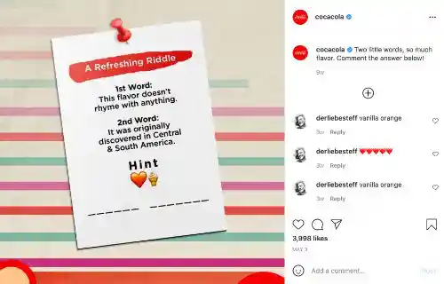 Coca-Cola call to action example