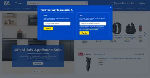 Best Buy call to action example