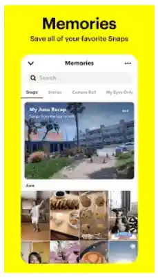 Snapchat memories screenshot
