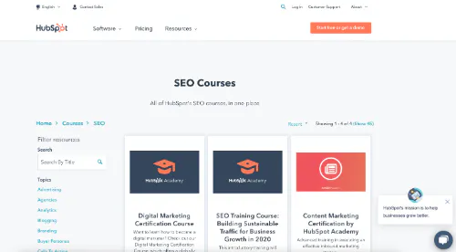 HubSpot SEO Courses