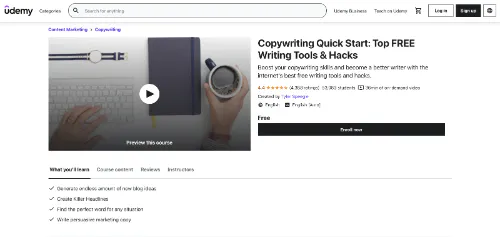 Copywriting Quick Start:無料で使えるライティングツール＆ハックのトップ