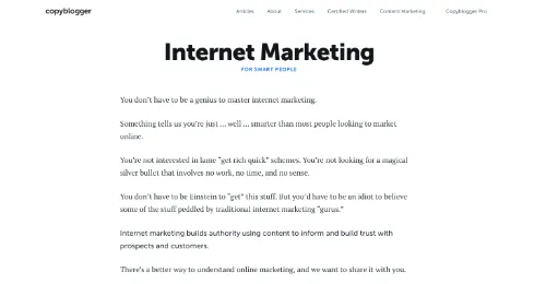 Internet Marketing for Smart People