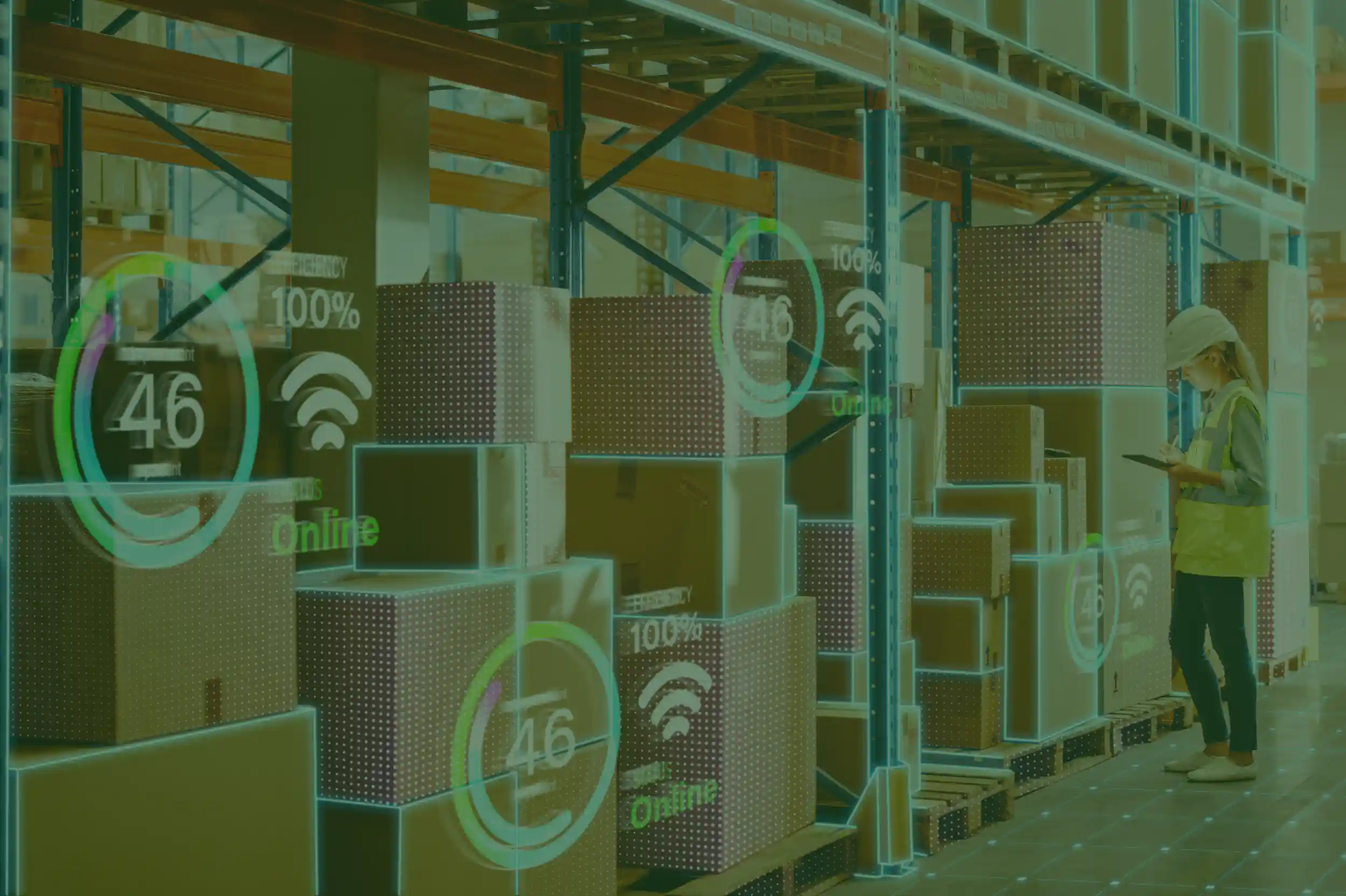 Warehouse manager monitoring and analyzing inventory using data