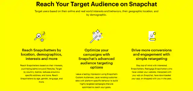 Snapchat Reach your target audience on Snapchat screenshot