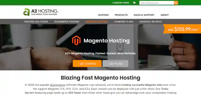 A2 Hosting Magento Hosting screenshot