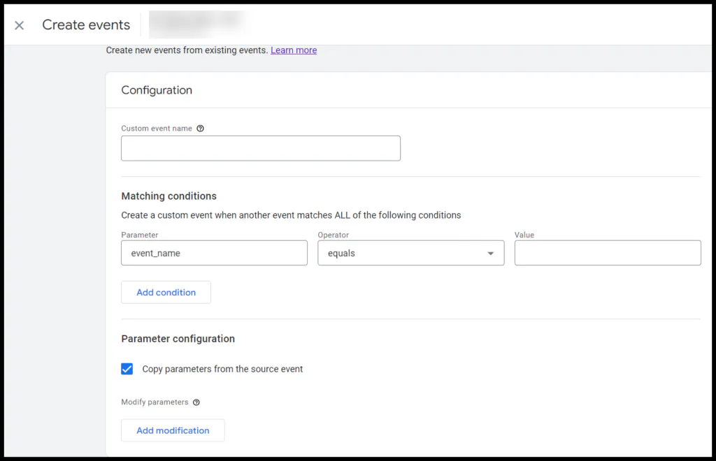 Hinzufügen von benutzerdefinierten Ereignisdetails - Name, Parameter, usw. - Schritt 3