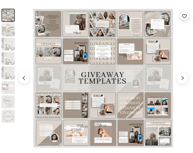 Instagram Giveaway Template Pack from BRANDcontent