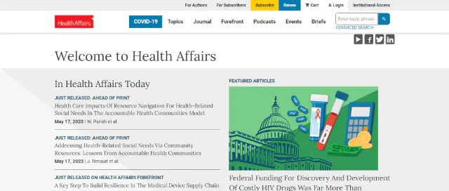 Health Affairs Forefront